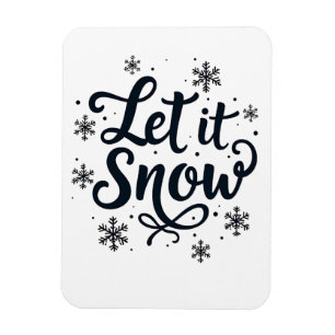 Låt det snöa Snowflake Winter Season Chrstmas Magnet