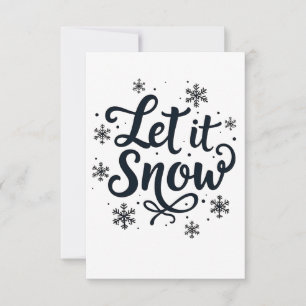 Låt det snöa Snowflake Winter Season Chrstmas Tack Kort