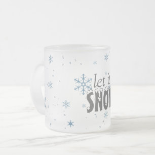 Låt det snöa Snowflakemuggen Frostad Glasmugg