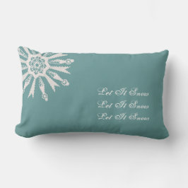 Låt det snöa snowflaken på Cadetblåttfält - Lumbarkudde