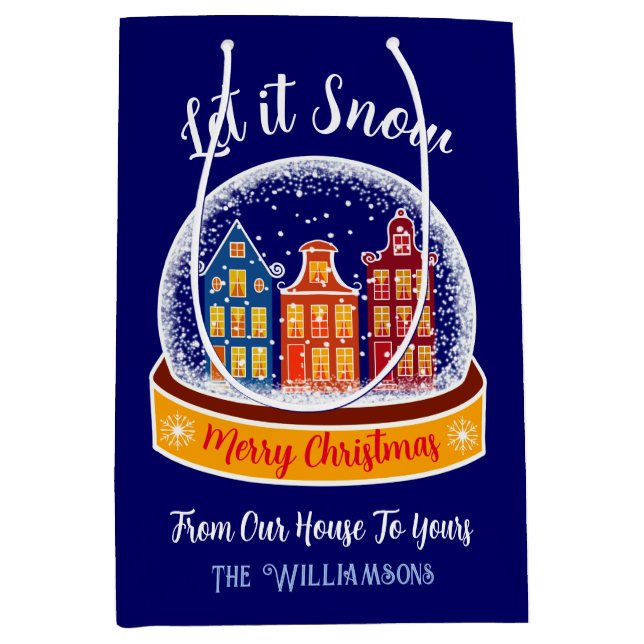 Låt det snöa Snowglobe Amsterdam-julbyn (Framsidan)