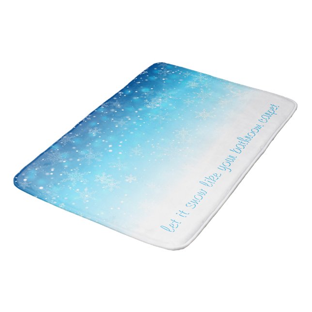 Låt det snöa stor badrumsmatta (Vinklad)