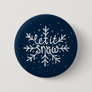 Låt det snöa typdesign knapp