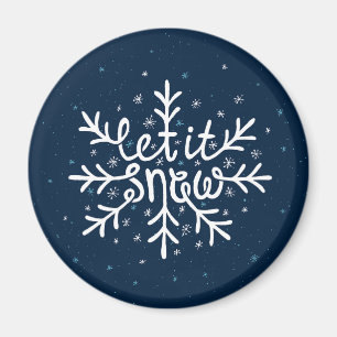 Låt det snöa typdesign magnet