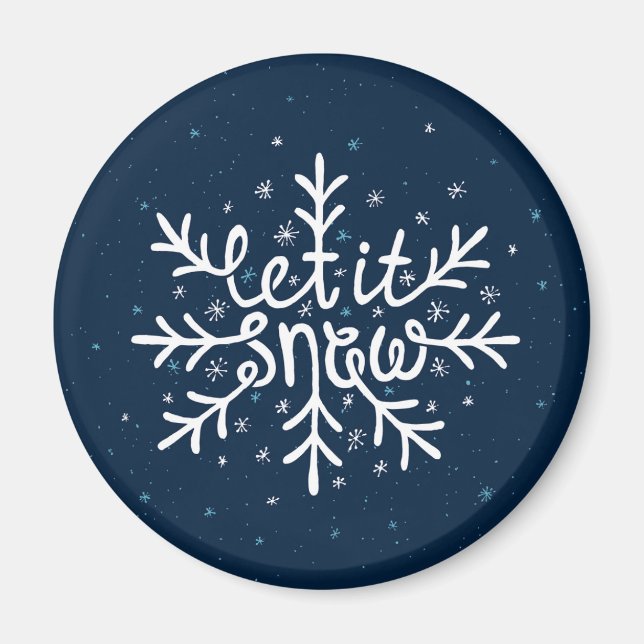 Låt det snöa typdesign magnet (Framsidan)