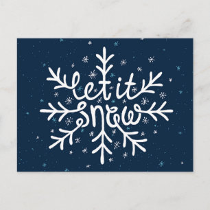 Låt det snöa typdesign vykort