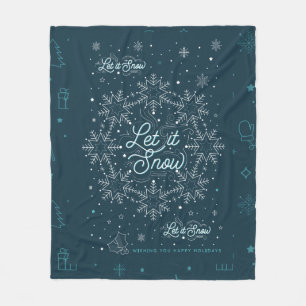 Låt det snöa Ull Throw Blanket jul Fleecefilt