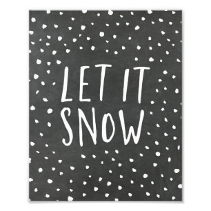 Låt det snöa utskrift av Helgdag på kalktavla Fototryck
