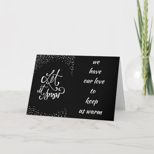 "LÅT DET SNÖA" VI HAR "MISTLETOE" TILL BEHÅLLA US  KORT (Framsida)