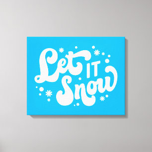 Låt det snöa vinter-design canvastryck