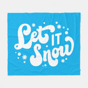 Låt det snöa vinter-design fleecefilt