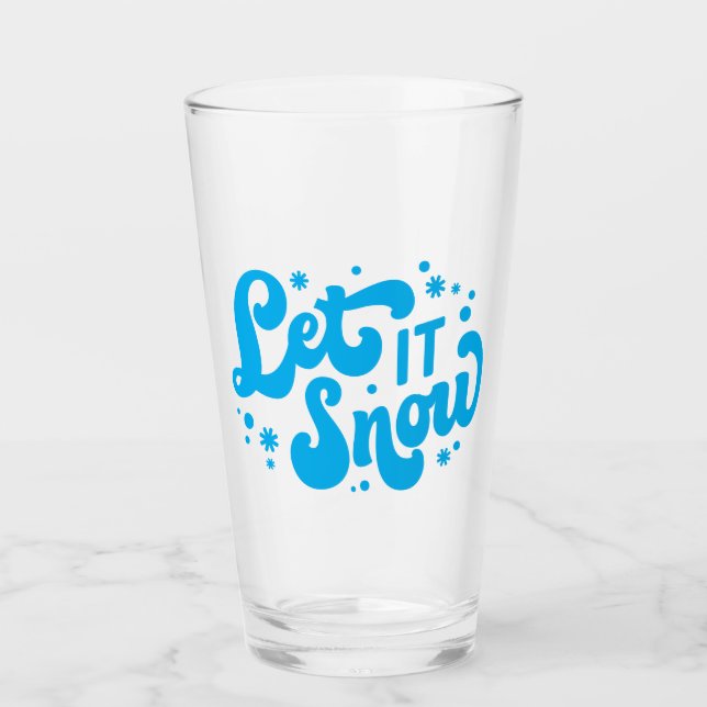 Låt det snöa vinter-design glaskopp (Framsida)