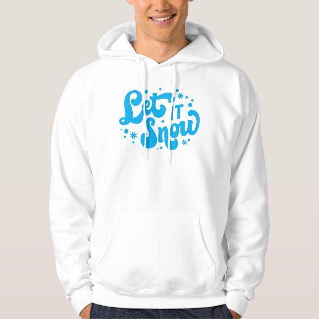 Låt det snöa vinter-design hoodie (Framsida)