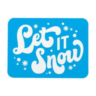 Låt det snöa vinter-design magnet