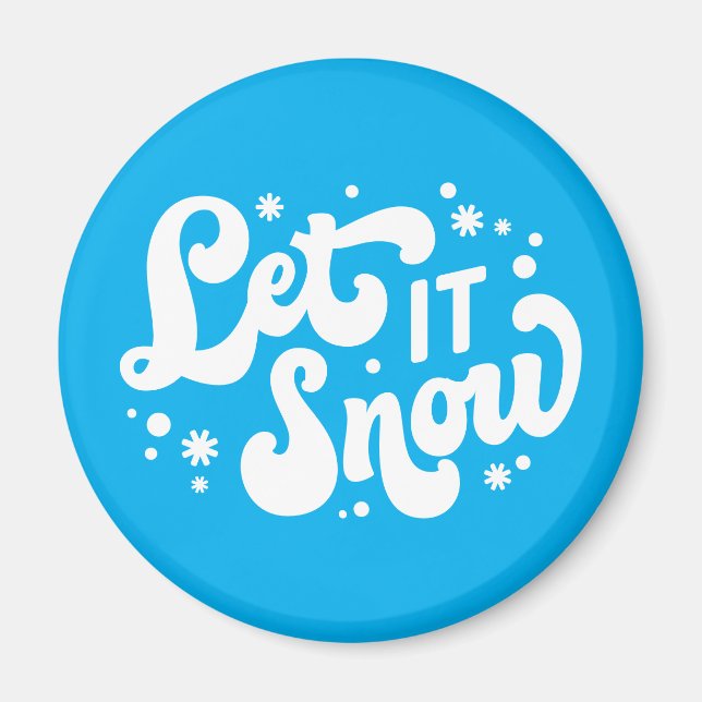 Låt det snöa vinter-design magnet (Framsidan)