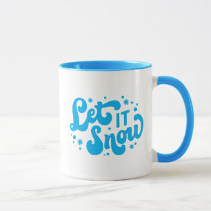 Låt det snöa vinter-design mugg