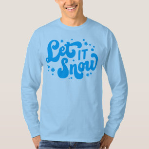 Låt det snöa vinter-design t shirt