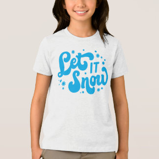 Låt det snöa vinter-design t shirt
