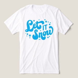 Låt det snöa vinter-design t shirt