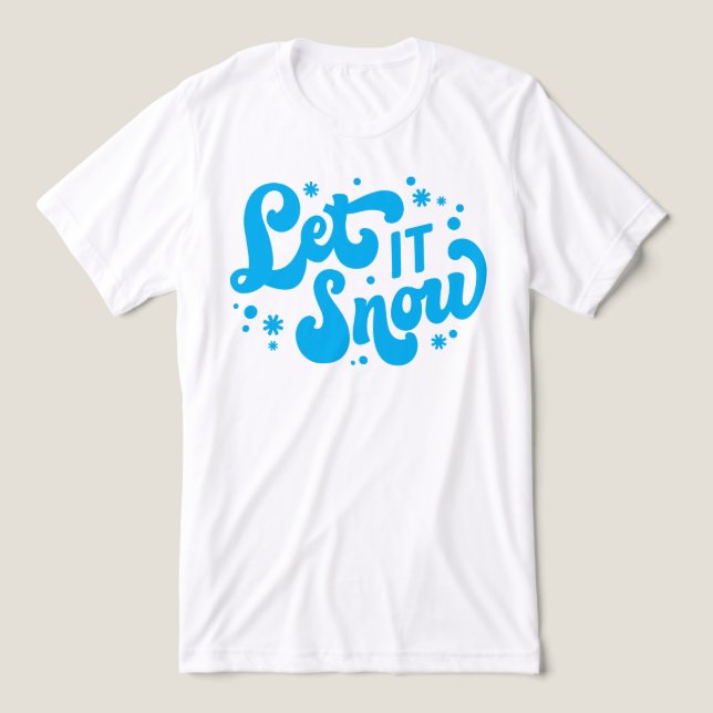 Låt det snöa vinter-design t shirt (Design Framsida)