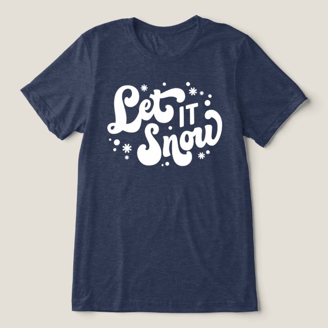 Låt det snöa vinter-design t shirt (Design Framsida)