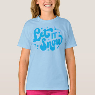 Låt det snöa vinter-design t shirt