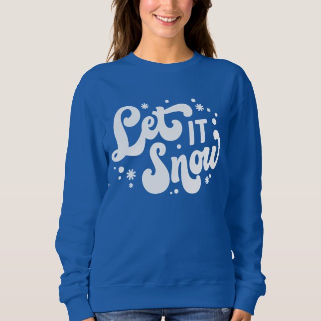Låt det snöa vinter-design t shirt (Framsida)