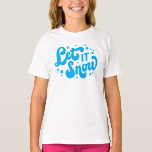 Låt det snöa vinter-design t shirt