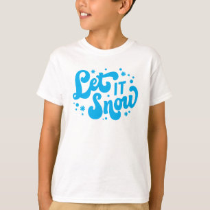 Låt det snöa vinter-design t shirt