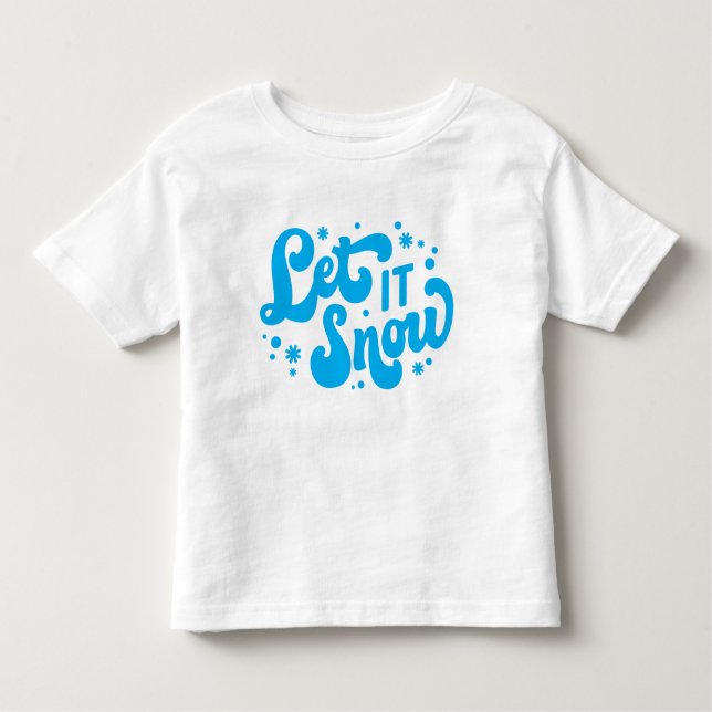 Låt det snöa vinter-design t shirt (Framsida)