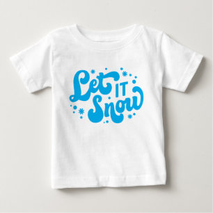 Låt det snöa vinter-design t shirt