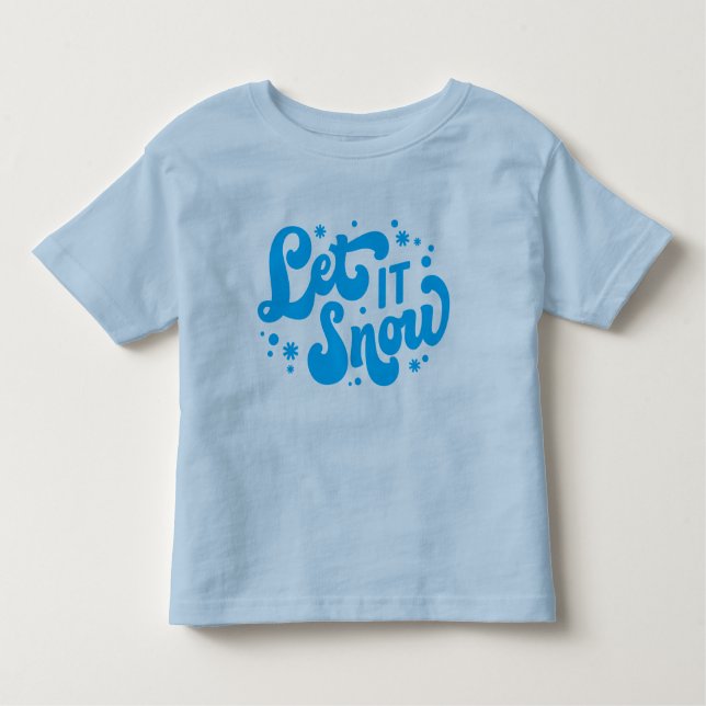 Låt det snöa vinter-design t shirt (Framsida)