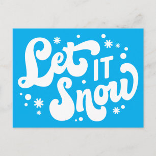 Låt det snöa vinter-design vykort