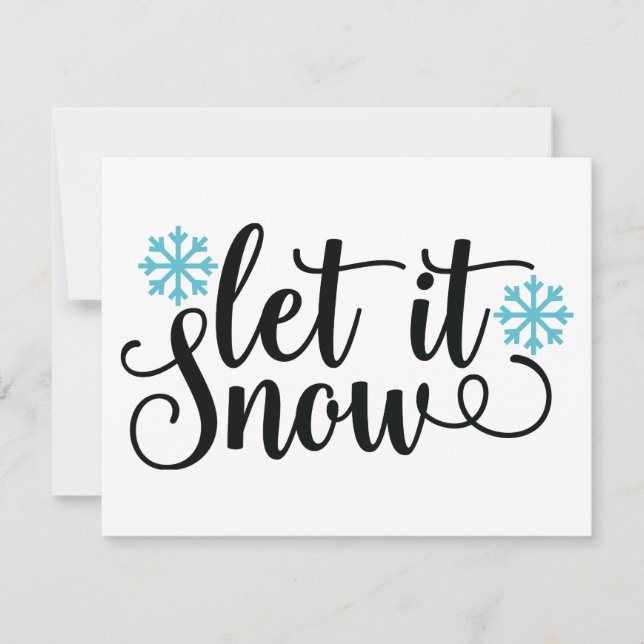 Låt det snöa, vinter och Snö-Älskare-kaffe, Mugg Julkort (Framsida)