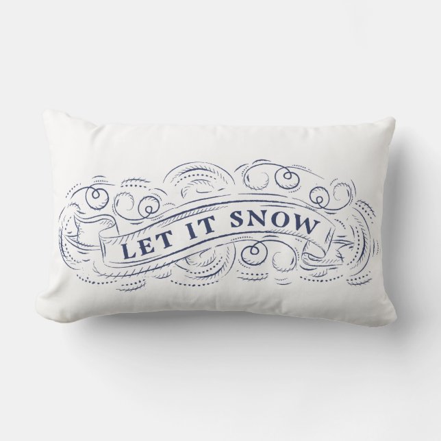 Låt det snöa vinterhelgdagbrytning för att kudde i (Framsida)