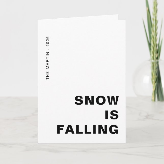 Låt det snöa Vinterjulhälsning med festlig  Helgkort (Framsida)