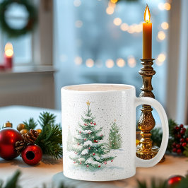 Låt det snöa vinterplats God jul Kaffemugg