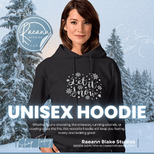 Låt det Snöa Vintertid Unisex Hoodie T Shirt
