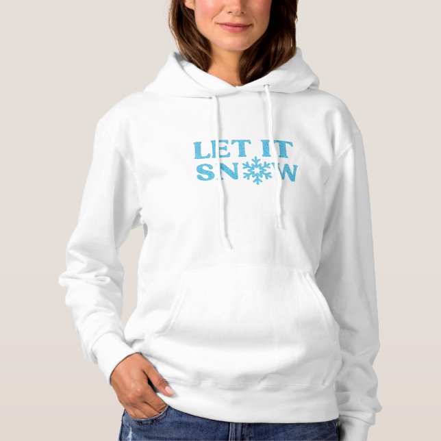 LÅT DET SNÖA vinterundret snöflinga snöig dag T Shirt (Framsida)