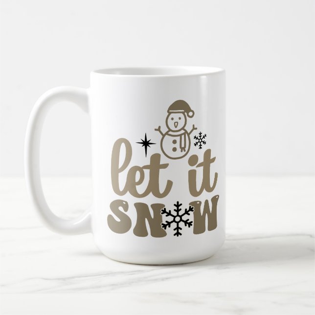 Låt det snöa vit jul kaffemugg (Vänster)