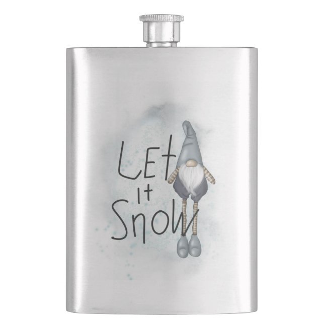 Låt det snöa Winter Gnome Fickplunta (Framsidan)