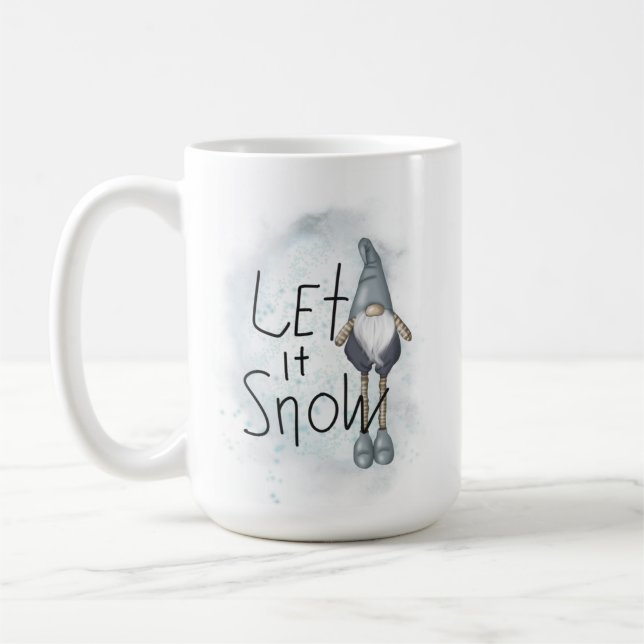Låt det snöa Winter Gnome Kaffemugg (Vänster)