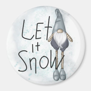 Låt det snöa Winter Gnome Magnet