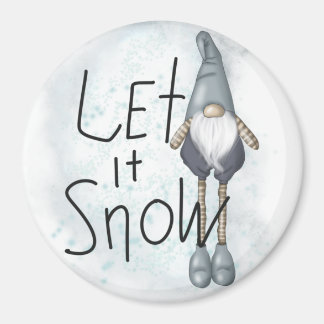 Låt det snöa Winter Gnome Magnet
