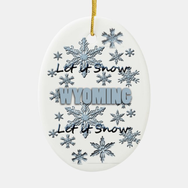 Låt det snöa Wyoming jul Ornament (Framsidan)