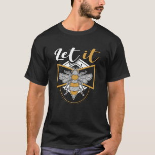 Låt det vara insekt Bee-motiv med blommor T Shirt