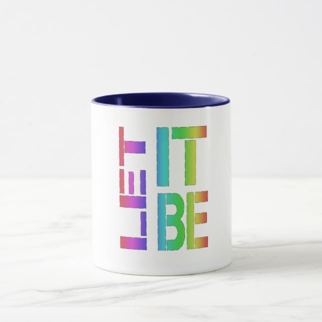 Låt det vara inspirerande kaffekaffe mugg (Center)