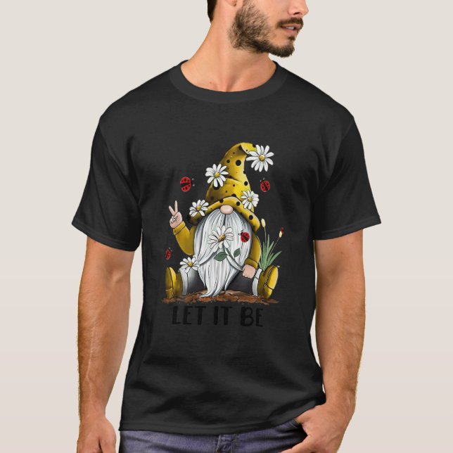 Låt det vara Snäll Tomte Tusenskönor Meningsfullt  T Shirt (Framsida)