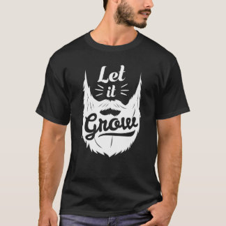 Låt det växa upp skäggarnas mustache-design för ma t shirt