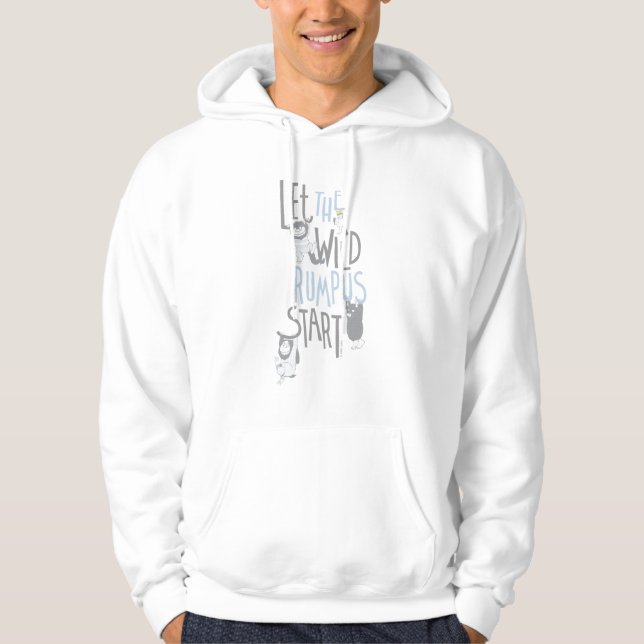 Låt det vilda raseriet börja - Blå Hoodie (Framsida)